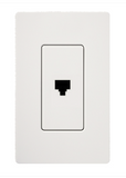 Lutron SC-PJ-SW Claro Phone Jack - Snow Finish