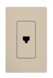 Lutron SC-PJ-TP Claro Phone Jack - Taupe Finish