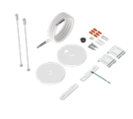 EnvisionLED SCK-6-12FT-WH Suspension Kit: 1 x 12' 6-Wire White Cord, 2 x 6' Cable, 2 x Canopy