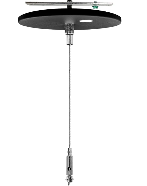 Westgate SCL-CS1P-12FT-BK Adjustable 12FT 1/16in, 1.5mm Single Suspension, 5inch Canopy Set with keyhole End Connector with Cord, Black