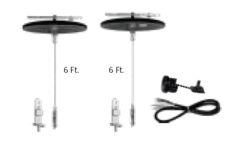 Westgate SCL-CSK-6FT-BK 6ft 1/16in Suspension Canopy Complete Kit For Both Sides With Keyhole End Connectors