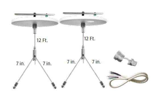 Westgate SCL-CSYK-12FT Adjustable. 12ft 1/16in Suspension Canopy Complete Kit For Both Sides - Keyhole Y End Connectors