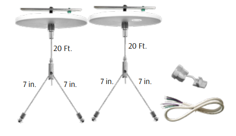 Westgate SCL-CSYK-20FT 20ft 1/16 Inch Suspension Canopy Complete Kit With for Both Sides Keyhole End Connectors
