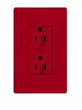 Lutron SCR-15-DDTR-HT Claro 15A Tamper Resistant Receptacle - Dual Dimming - Hot Finish