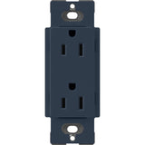 Lutron SCR-15-DE Claro 15A Receptacle, Deep Sea Finish