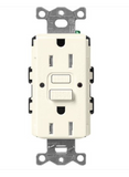 Lutron SCR-15-GFST-BI Claro 15A GFCI Receptacle - Tamper Resistant - Biscuit Finish