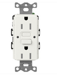 Lutron SCR-15-GFST-RW Claro 15A GFCI Receptacle - Tamper Resistant - Architectural White Finish