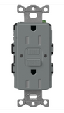 Lutron SCR-15-GFST-SL Claro 15A GFCI Receptacle - Tamper Resistant - Slate Finish