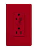 Lutron SCR-15-HDTR-HT Claro 15A Tamper Resistant Receptacle - Half Dimming - Hot Finish