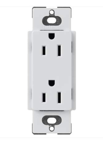Lutron SCR-15-MI Claro 15A Receptackle - Mist Finish