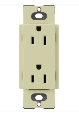 Lutron SCR-15-SA Claro 15A Receptackle - Sage Finish