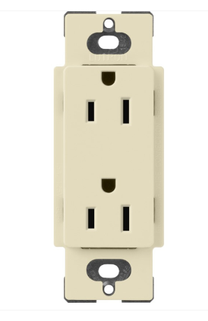 Lutron SCR-15-SD Claro 15A Receptackle - Sand Finish