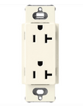 Lutron SCR-20-BI Claro 20A Duplex Receptacle - Biscuit Finish