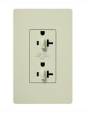 Lutron SCR-20-DDTR-BI Claro 20A Tamper Resistant Receptacle - Dual Dimming - Biscuit Finish