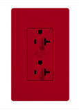 Lutron SCR-20-DDTR-HT Claro 20A Tamper Resistant Receptacle - Dual Dimming - Hot Finish