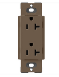 Lutron SCR-20-EP Claro 20A Duplex Receptacle - Espresso Finish