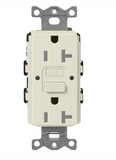 Lutron SCR-20-GFST-PM Claro 20A GFCI Receptacle - Tamper Resistant - Pumice Finish