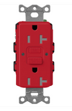 Lutron SCR-20-GFST-SR Claro 20A GFCI Receptacle - Tamper Resistant - Signal Red Finish