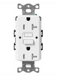 Lutron SCR-20-GFST-SW Claro 20A GFCI Receptacle - Tamper Resistant - Snow Finish