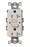 Lutron SCR-20-GFST-TP Claro 20A GFCI Receptacle - Tamper Resistant - Taupe Finish
