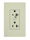 Lutron SCR-20-HDTR-BI Claro 20A Tamper Resistant Receptacle - Half Dimming - Biscuit Finish