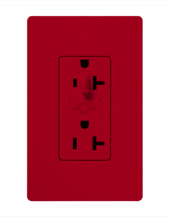 Lutron SCR-20-HDTR-HT Claro 20A Tamper Resistant Receptacle - Half Dimming - Hot Finish