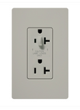 Lutron SCR-20-HDTR-PD Claro 20A Tamper Resistant Receptacle - Half Dimming - Palladium Finish