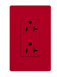 Lutron SCR-20-HT Claro 20A Duplex Receptacle - Hot Finish