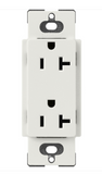 Lutron SCR-20-LG Claro 20A Duplex Receptacle - Lunar Grey Finish