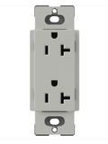 Lutron SCR-20-PB Claro 20A Duplex Receptacle - Pebble Finish