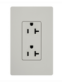 Lutron SCR-20-PD Claro 20A Duplex Receptacle - Palladium Finish