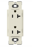 Lutron SCR-20-PM Claro 20A Duplex Receptacle - Pumice Finish