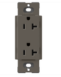 Lutron SCR-20-TF Claro 20A Duplex Receptacle - Truffle Finish