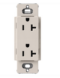 Lutron SCR-20-TP Claro 20A Duplex Receptacle - Taupe Finish