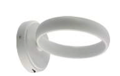 Westgate SCRH-WS-WH 8” Hollow Circle Wall Sconce With Uplight - 120v , 10W, 500lm, 2700k/3000k/3500k/4000k/5000k - White Finish