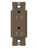 Lutron SCRS-15-TR-EP Claro 15A Tamper Resistant Receptacle - Espresso Finish