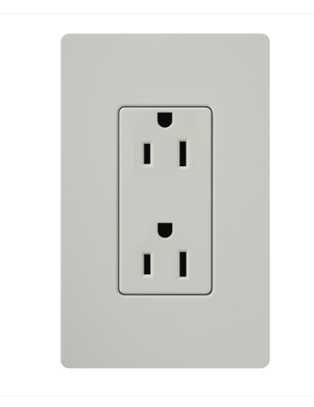 Lutron SCRS-15-TR-PD Claro 15A Tamper Resistant Receptacle - Palladium Finish