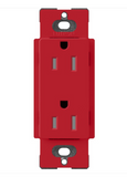 Lutron SCRS-15-TR-SR Claro 15A Tamper Resistant Receptacle - Signal Red Finish