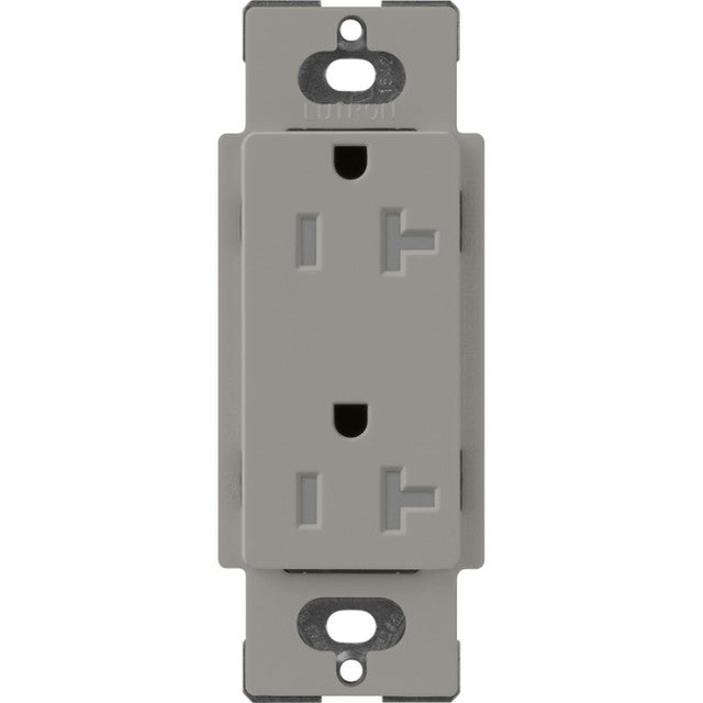Lutron SCRS-20-TR-CS Claro 20A 125V Tamper Resistant Duplex Receptacle, Cobblestone Finish