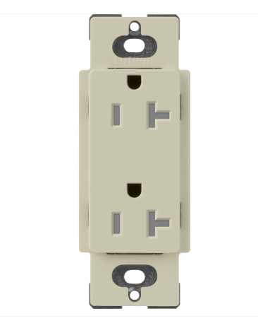 Lutron SCRS-20-TR-CY Claro 20A Tamper Resistant Receptacle - Clay Finish