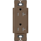 Lutron SCRS-20-TR-EP Claro 20A 125V Tamper Resistant Duplex Receptacle, Espresso Finish