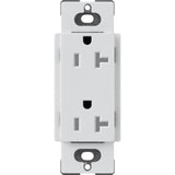 Lutron SCRS-20-TR-MI Claro 20A 125V Tamper Resistant Duplex Receptacle, Mist Finish