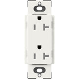 Lutron SCRS-20-TR-RW Claro 20A 125V Tamper Resistant Duplex Receptacle, Architectural White Finish