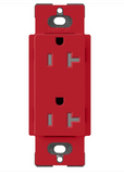 Lutron SCRS-20-TR-SR Claro 20A Tamper Resistant Receptacle - Signal Red Finish