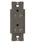 Lutron SCRS-20-TR-TF Claro 20A Tamper Resistant Receptacle - Truffle Finish