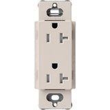 Lutron SCRS-20-TR-DE Claro 20A 125V Tamper Resistant Duplex Receptacle, Deep Sea Finish