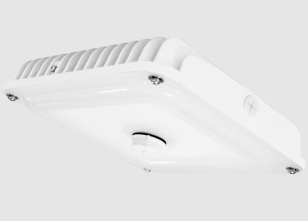 Eiko SCS/PS60/840/UD/W Surface Canopy Square, Selectable Wattage 60W/40W/25W, 80CRI, Color Temperature 4000K, Voltage 120-277V, 0-10V DIM Z10
