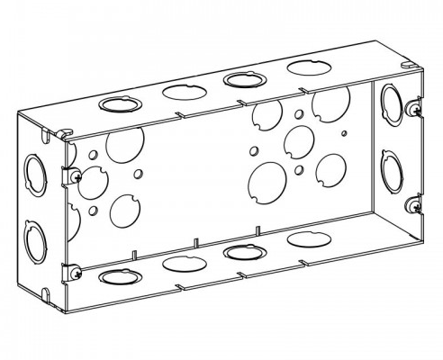 Orbit SDB-4  2-1/2” Deep, 4-gang Multigang Deep Switch Box With 1/2” & 3/4” Ko