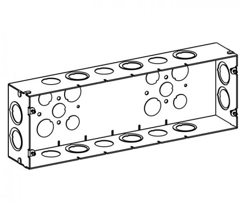 Orbit SDB-6  2-1/2” Deep, 6-gang Multigang Deep Switch Box With 1/2” & 3/4” Ko