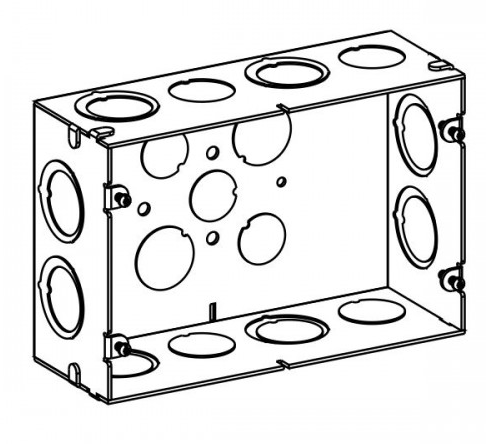 Orbit SDBL-2 2-1/2” Deep, 2-gang Multigang Deep Switch Box With 3/4” & 1” Ko
